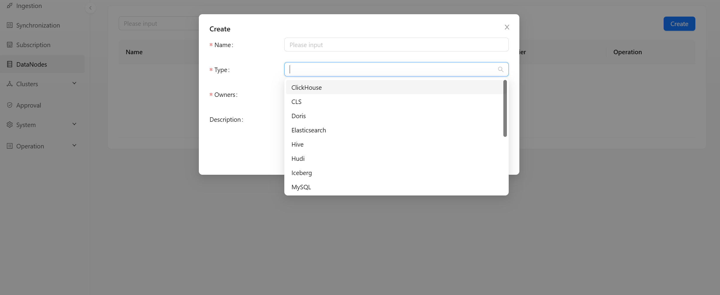 Select Node Type