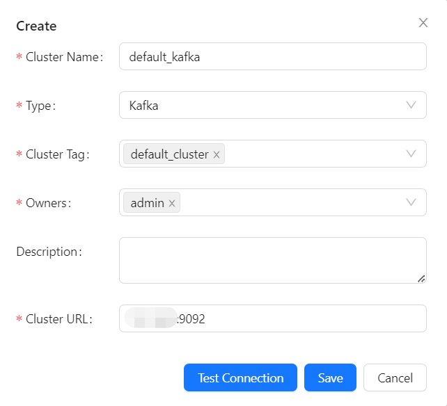 Create kafka cluster